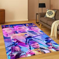 Kpop Demon Hunters Rumi Mira Zoey Music Cartoon Carpet Rug for Bedroom Living Room Sofa Home Decor,Non-slip Floor Mat Gift 40x60cm