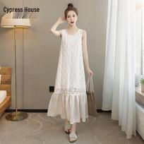 Women's Mesh Patchwork Resort Vest Dress M abrikosas