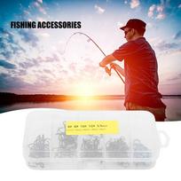100PCS Strong Sharp Treble Fishing Hooks with Double Split Rings Barbed Hook Set  Saltwater Fishing juoda