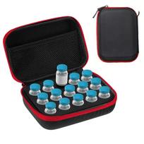 15 Slots Insulin Vial Storage Case 10ML Insulin Organizer Insulin Vial Protector  Travel Use raudona