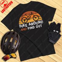 NEW MTB Mountain Bike Around Find Out Unisex Sports Jersey Cotton Tee Unisex Women Biking Pattern Tshirt Vintage Classics Tops Gift 4XL