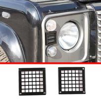 For Land rover Defender 90 110 2004-2019 Stainless Steel Black Car Turn Signal Protection Cover Sticker Decorate Car Accessories