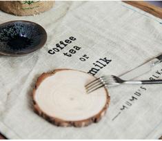 Linen cotton tea towel English letters photo background tableware simple style English character napkin placemat 60X45CM