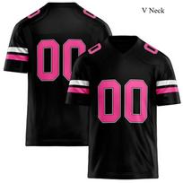 Rugby T-shirt Personalized V Neck Black Mens Sports T Shirt Loose Quick Dry Team Uniforms S