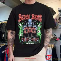 One Big Party X Beach Bums Haunted Skeleton T Shirt vintage Washed streetwear designer clothes Stretched Stylish Comfortable S įvairiaspalvis