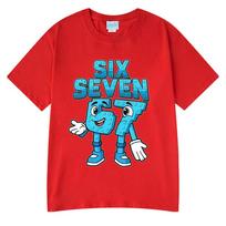 Six Seven 67 Funny Brainrot Meme T Shirts Unisex Women Clothing Fashion Harajuku T-shirt 100% Cotton Casual Short Sleeve T-shirts S