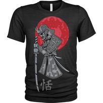 Samurai Plus Japonijos Roninų Warrior Ninja Raudonos Mėnulio Unisex Marškinėliai S įvairiaspalvis