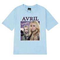 Avril Lavigne 90s music Graphic T shirt Summer Unisex Women vintage Y2k short sleeve Tshirts Unisex Oversized 100 Cotton clothing S