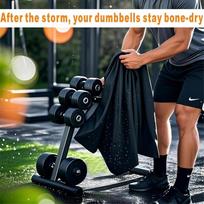Dumbbell Rack Cover 210D Oxford Cloth Tear Resistant Adjustable Protective Cover Waterproof Fitness Equipment Bracket Shield CN