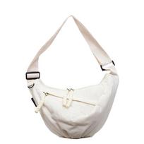 2026New Winter Cott-Padded Fashi Canvas Dumpling Bag for Women, Large Capacity Single Shoulder Crossbody Bag, Casual Canvas Extra Large