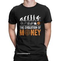 Men Women's Tee Shirt Bitcoin Evolution Of Money BTC Crypto Tee Shirt Cryptocurrency Blockchain Tops T Shirts Manga Graphic S įvairiaspalvis