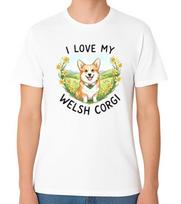 I Love My Welsh Corgi Cute Dog Lover Graphic Unisex T-Shirt S įvairiaspalvis