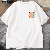 Dudu Is Making A Call To His Bubu T Shirt Men Couple Funny T Shirts Cute Panda Bear T-shirts Summer O Neck Mens Clothing S balta