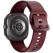 Compatible with Samsung Ultra/Ultra2025 47mm - Original Silicone Sport AD Buckle Watch Strap Ultra vyno raudonos spalvos