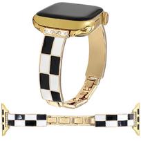 Universal Apple Watch S11/10 Plaid Metal Bracelet Strap Apple Watch 38/40/41mm auksas