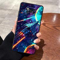 Cartoon Retro Spaceship Case for Xiaomi Poco F8 X3 X4 X5 X7 Pro C50 F1 C61 M3 M4 M7 Pro C75 F3 C71 M5 Funda Phone Cover Poco F3
