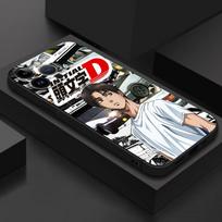 Anime Initial D Phone Case for Google Pixel 6a 8 Pro 6 Pro 8a 9 Pro XL 7 Pro 7a Matte Black Soft Cover Funda for Pixel 6 Pro
