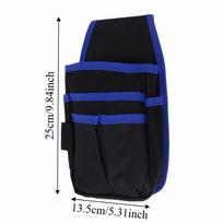 6 Pocket Tool Waist Bag Heavy Duty Tool Belt Durable Hardware Tool Storage Bag  Household Storage mėlyna