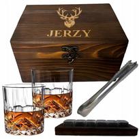 Zestaw Szklanki Do Whisky Skrzynka Z Grawerem Kamienie Prezent Dla Mężczyzn