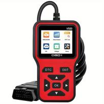 Automobilio OBD2 skaitytuvas Diagnostikos įrankis Klaidų kodų skaitytuvas, Automobilio įtampos testeris Variklio klaidų kodų skaitytuvas, Įkrovimo testeris Diagnostikos įrankis V500 raudona