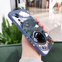 Flag Astronaut Phone Case For Xiaomi Mi 14 13 12 11 Ultra 10 13T 12T 11T 10T Pro Lite Poco F5 F4 X4 M4 F3 X3 Pro 4G 5G GT Cover Poco X3 Pro(X3NFC) šviesiai mėlyna spalva