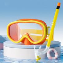 Waterproof Kid Snorkel Set Anti-fog Kids Snorkeling Goggles Kids Swimming Goggles  Diving geltona