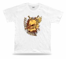 Fallen Angel Bullseye Skeleton Skull t shirt tee modern stylish design apparel S įvairiaspalvis