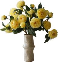Botane Dirbtinių gėlių puokštė Botane, bijūnai, 72 cm, geltona