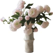 Botane Dirbtinių gėlių puokštė Botane, bijūnai, 72 cm, šviesiai rožinė