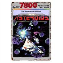 DORA Tin Sign Asteroids Retro Video Game Metal Poster Tin Sign cm  Aluminum 20x30cm（7.8x11.8inch）