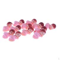 24pcs Mini Newborn Sleeping Babies Shower Birthday Table Decor Craft , pink