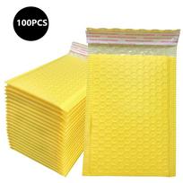 100pcs Black Bubble Mailer Bubble Padded Mailing Envelopes Mailer Poly for Packaging Self Seal Shipping Bag Bubble Padding Green (yellow,11*15cm) geltona