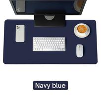 Large Size Office Computer Desk Protector Mat PU Leather Waterproof Non Slip Mouse Pad Desktop Keyboard Desk Pad Gaming Mousepad 25X21cm tamsiai mėlyna spalva