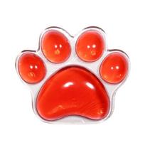 Cute Cat's Paw Shaped Wrist Rest Pad Protection Hand Support Non-Slip Mouse Wrist Rest Comfortable Transparent Wrist Support raudona
