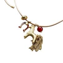 Pony-shaped Tassel Beads Necklaces Multi Tassel Cartoon Horse Necklaces  Women Jewelry auksas