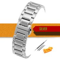 Laikrodžio apyrankė iš nerūdijančio plieno Laikrodžio dirželis Metalinė apyrankė 12mm 14mm 16mm 17mm 18mm 19mm 20mm 21mm 22mm 23mm 24mm Dydis Plotis 20mm sidabras