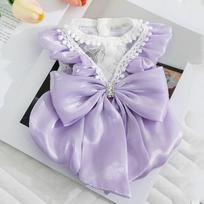Katės drabužiai Princesės Merry Suknelė su kaspinėliu Pavasaris ir Vasara Plona Mėlyna Katė Kačiukas Beplaukė Katė Drabužiai XL (recommended weight 12-7.5kg)