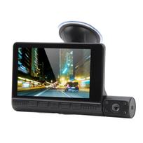 3 Channel Dash Cam 1080P Front Rear Inside Driving Recorder 170 Degree Wide Angle Loop Recording G Sensor Touch Screen