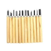 12Pcs Carving Chisel Sharp Blade Multi-purpose Manganese Steel High Hardness Wood Carving Set for Engraving