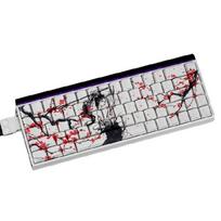 Original Profile Keycaps PBT Dyes Sublimations Side Printed With Plum Blossom Keycaps For 60% 68% Keyboards