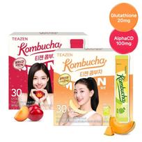 TEAZEN Kombucha Melon Glutathione 30 sticks / Plum Alpha-CD 30 sticks plum 30pcs