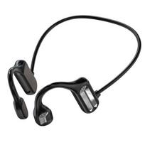 Bluetooth 5.2 Bone Conduction Headset Black – Open Ear Earbuds for Music and Calls, Sport Design
