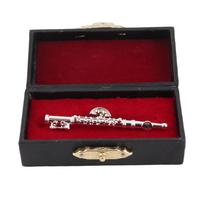 Flute Shaped Musical Instrument Brooch Pin Accessory for Gift Collection(Gold)