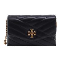 Tory Burch Kira Fashion Quilted Chain Strap Leather Crossbody Shoulder Bag Women bags Black 90343-001 Basic Set (Bag+Dust Bag)