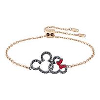 Swarovski Disney Mikis Mini Pelė Ištraukiamu užsegimu Apyrankė Moteriška Rožinio aukso spalvos 5435138 Box (Random Color)