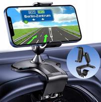 Automobilio Laikiklis Telefonui Prietaisų Skydelis Veidrodėlis Su Klipu Besisukantis 360°
