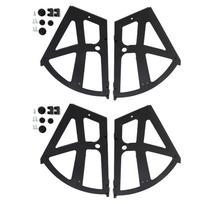4Pcs Accessories Black Shoe Rack Hinges Turing Rack Single Layer Drawer Hinge ABS Flip Frames Living Room