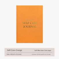 Cloth Cover Gratitude Journal English Version Cloth Cover Notebook  School Stationery oranžinė