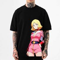 2026 New Gundam Sayla Mass Classic Print T-shirt Short Sleeve T-shirt Men's and Women's T-shirt Men's Tops Harajuku S įvairiaspalvis