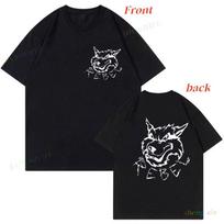 Casual Funny Personality Sport Loose Rebel Wolf T-shirt Fitness Graphic T-shirts Retro Style Cotton Unique Hot Selling Clothes S įvairiaspalvis